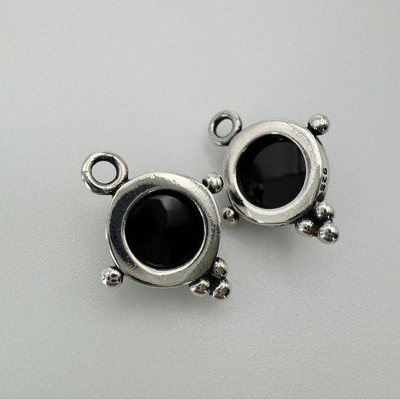 Pandora Compose Melanite Earring Pendant 925 ALE 290627ME Retired - Picture 3 of 15